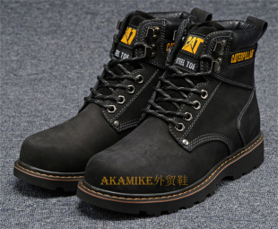 马丁靴运动高邦防滑防水 高帮大黄靴单鞋 美国正品 CAT假一罚十男鞋