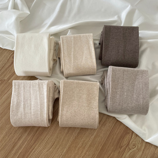 内搭紧身裤 袜子女百搭踩脚裤 棉平板打底连裤 秋冬燕麦白色600D薄款