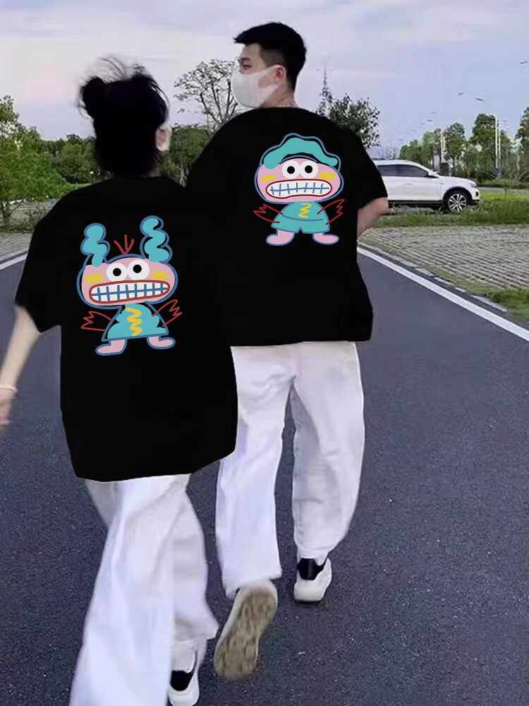 不一样特别的情侣装2026新款夏装短袖t恤网红百搭小众时尚上衣服