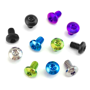 美制牙5-40钛合金圆头T10梅花螺丝钉 刀柄螺丝钉折刀DIY主轴钛合