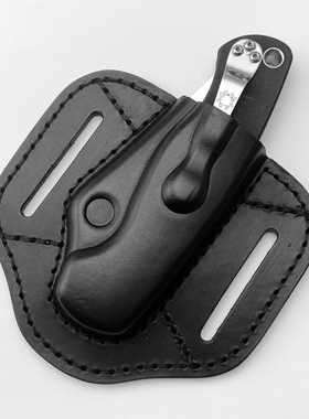 牛皮刀套蜘蛛C81牛皮刀套刀鞘牛皮定制 Spyderco Paramilitary 2