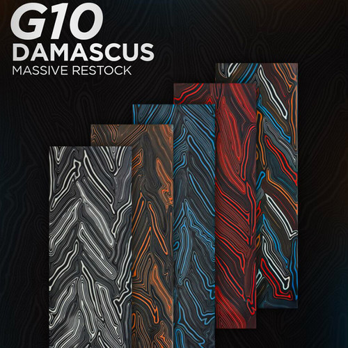 大马士革花纹G-10刀柄贴片材料
