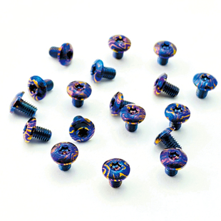 M3钛马半圆头梅花螺丝钉 T8刀柄钛大马士革钉 折刀DIY主轴 刀螺丝