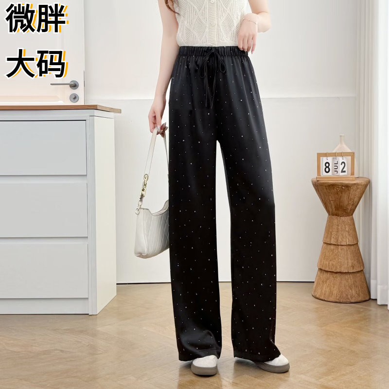 200斤胖妹妹夏季新款轻薄烫钻直