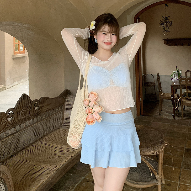 大码泳衣女款性感大胸比基尼微胖
