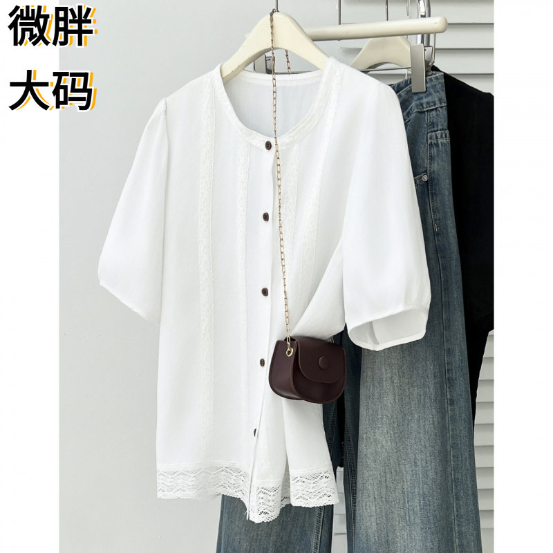 大码上衣女200斤胖MM夏季新款时