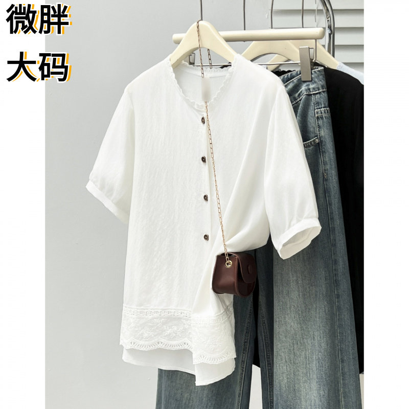 胖妹妹休闲小衫2026大码女装夏季