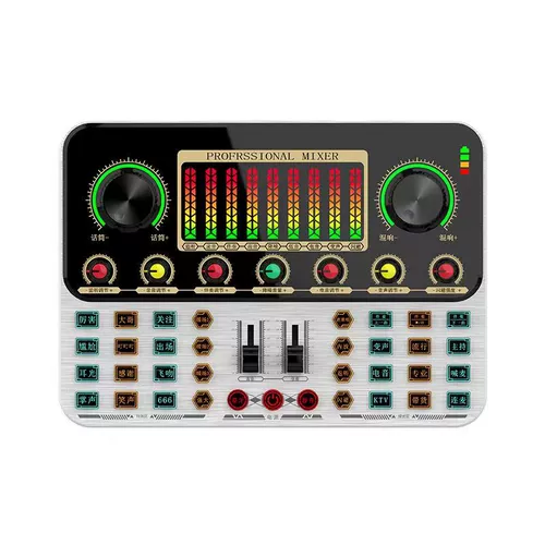 Bluetooth Live Microphone Sound Card Мобильный телефон компьютер k песня быстро -ручная сеть сети красная якорь, кричащая пение пения голосовое трансформатор