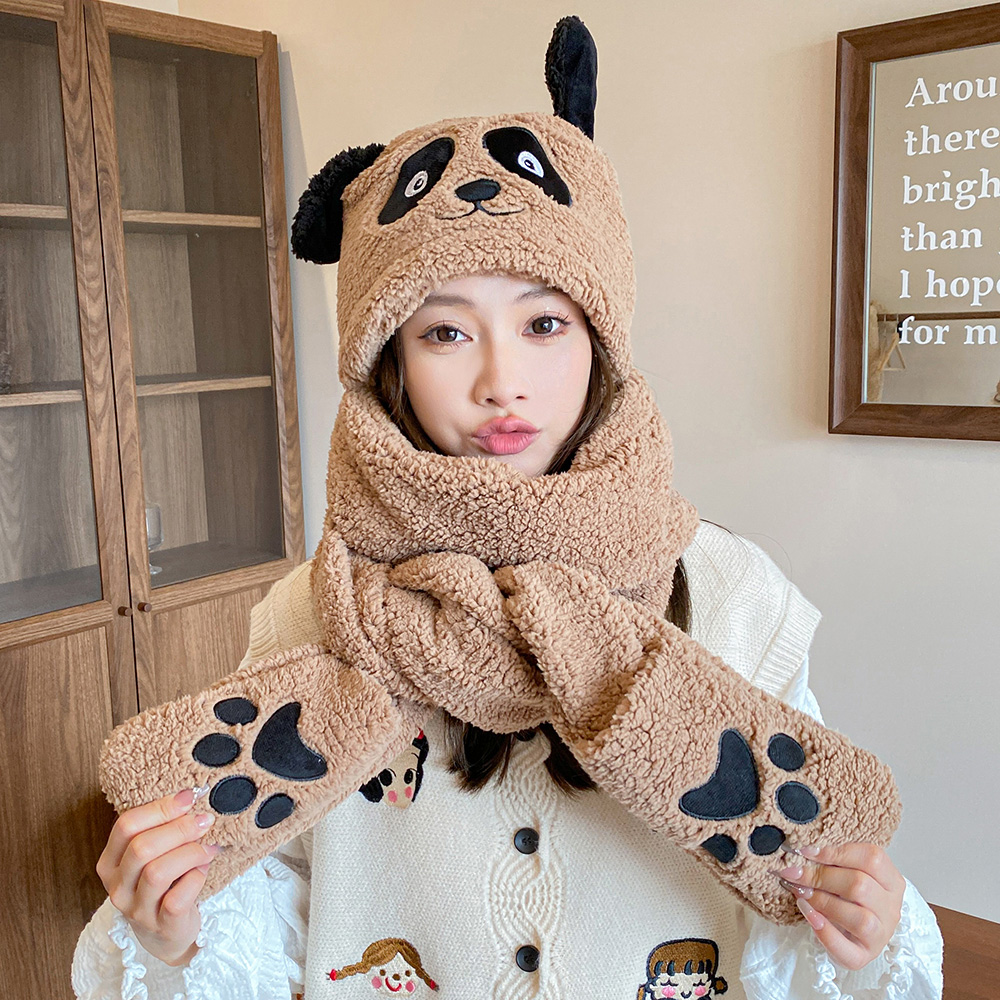 学生礼物帽子围巾手套一休保暖帽