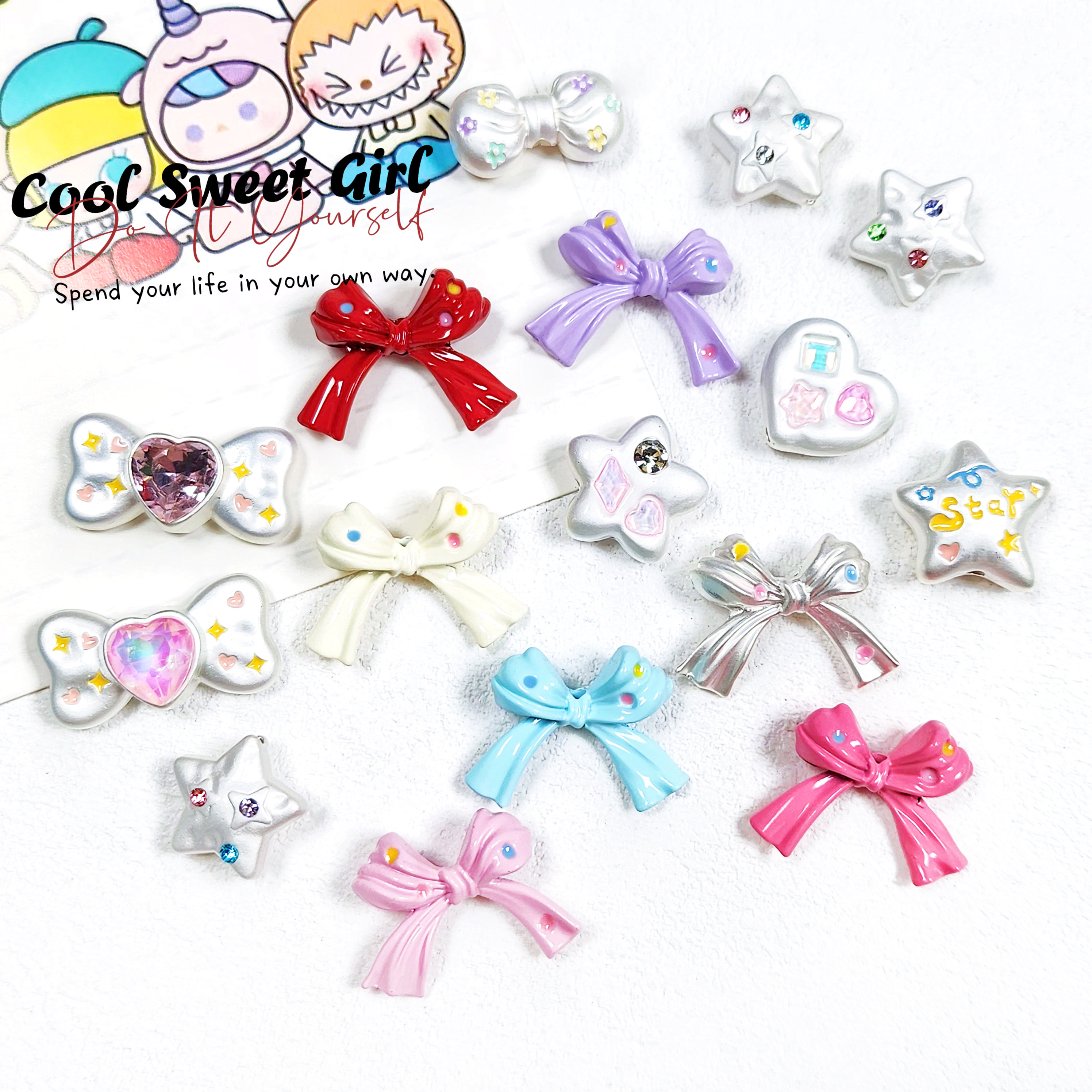 甜酷千禧风彩钻波点滴油蝴蝶结金属小众ins设计感手作diy饰品配件,饰品/流行首饰/时尚饰品新,其他DIY饰品配件,淘宝优惠券,粉丝福利购,淘宝优惠卷