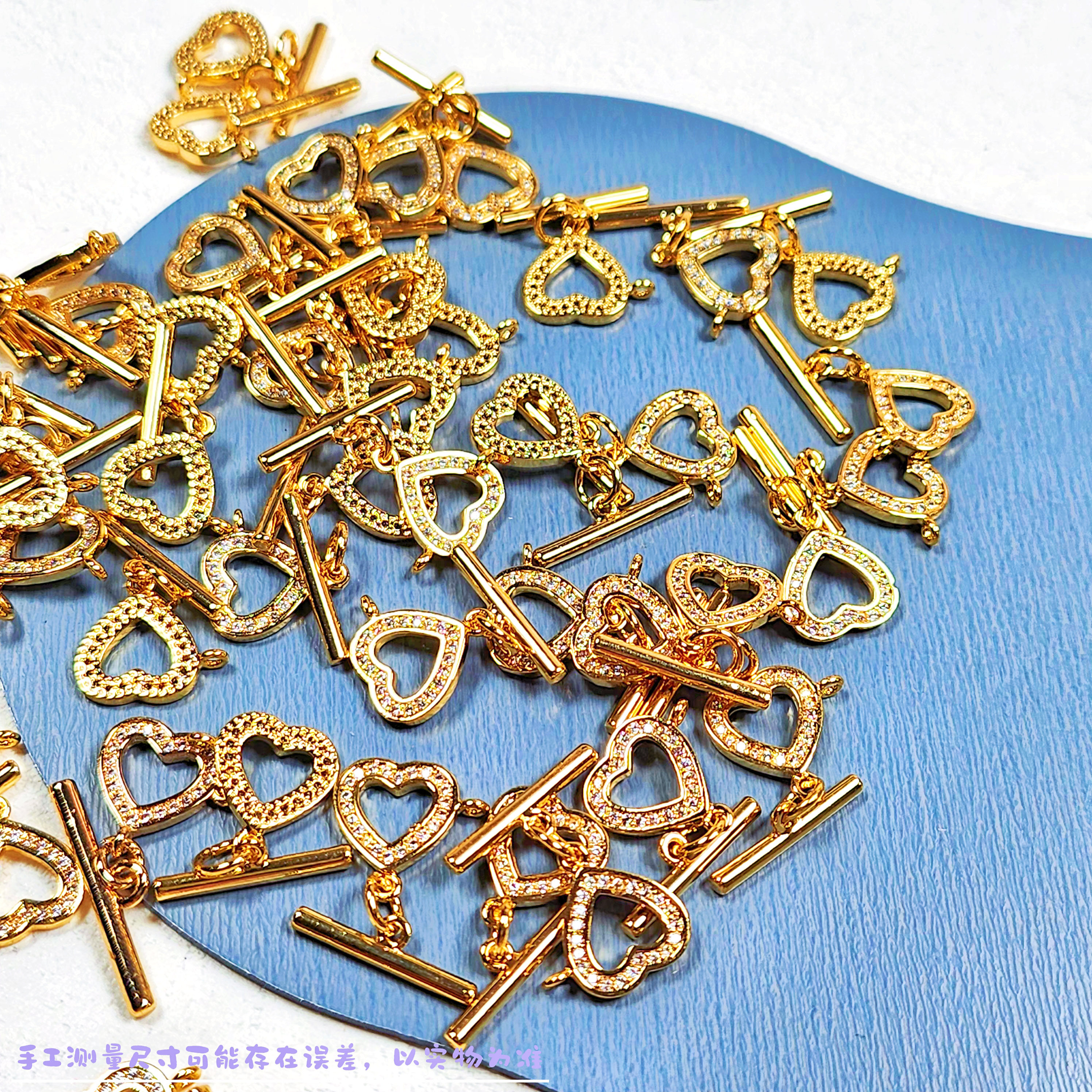 保色14K包金南瓜珠微镶锆石OT扣瓜子扣镂空球diy饰品钻球隔珠配件