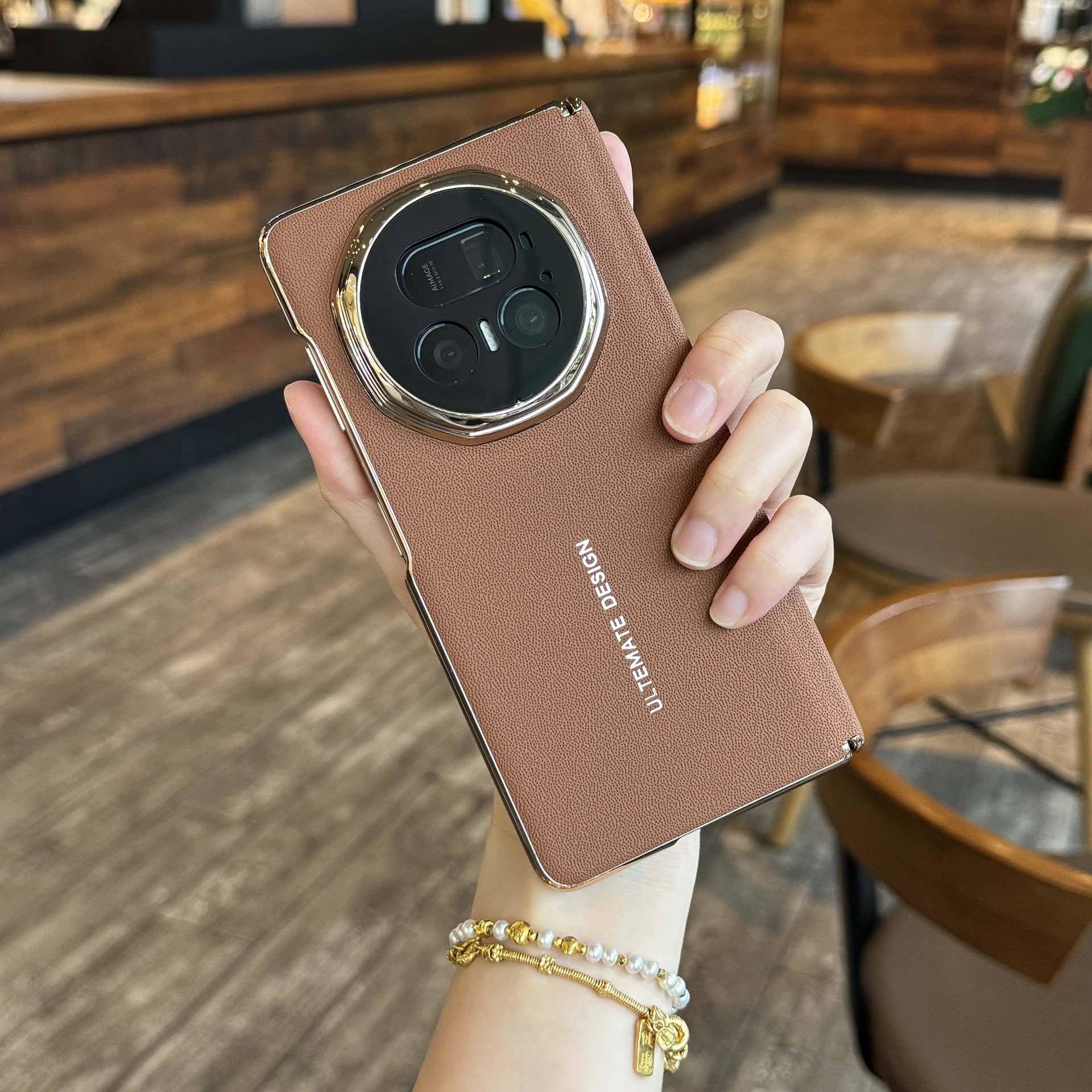 原装正品适用荣耀MagicV5手机壳超薄全包防摔新款双中轴保护镜头膜单后壳同款折叠屏至臻版魔术V3个性创意皮