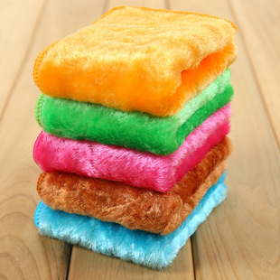 神奇抹布木纤维洗碗巾不沾油刷碗布吸水厨房专用双层加厚百洁布