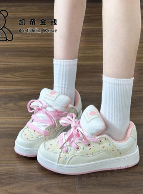 女童鞋子今年新款流行儿童运动鞋大童好看板鞋增高面包34码童鞋春
