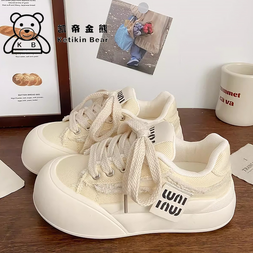 鞋子女童板鞋厚底2026新款女大童面包鞋丑萌大头鞋儿童运动鞋女孩