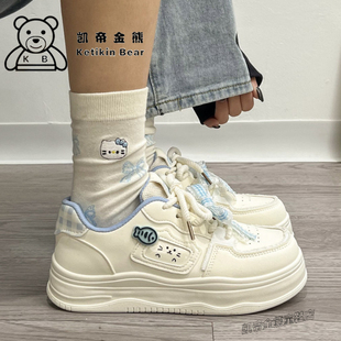 女孩板鞋春夏低帮防滑中学生小白鞋2026新款休闲鞋子女童运动鞋