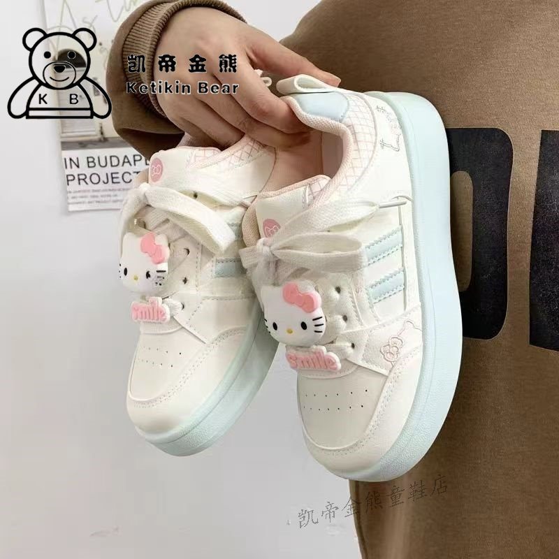 女童板鞋个性面包鞋2026秋季新款儿童运动鞋Kitty鞋子女孩小白鞋,童鞋/婴儿鞋/亲子鞋,板鞋,淘宝优惠券,粉丝福利购,淘宝优惠卷