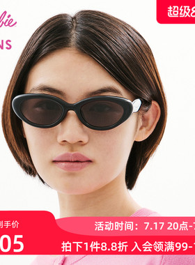 JINS睛姿太阳眼镜芭比合作款猫眼窄框防晒墨镜防紫外线LRF26S151