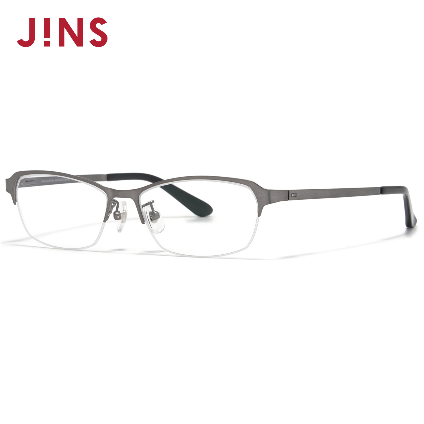 JINS睛姿近视眼镜金属半框复古小方框可加配防蓝光镜片MMN26A077
