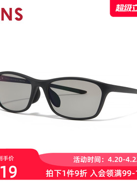 JINS睛姿太阳眼镜窄方框复古偏光驾驶防晒墨镜防紫外线MUF26S101