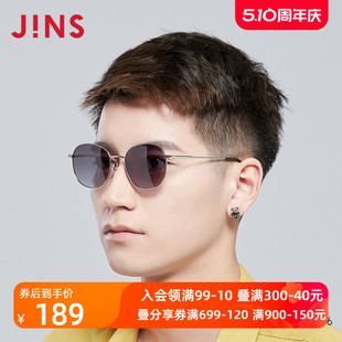 JINS睛姿复古方框金属时尚 男女同款 太阳镜墨镜防紫外线LMF19S388