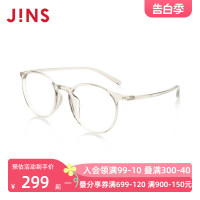 JINS睛姿女士TR90近视眼镜透明小圆镜框可加防蓝光镜片LRF18S248