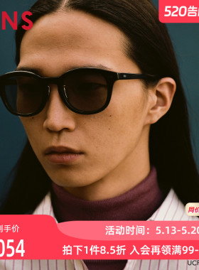 JINS睛姿太阳镜CLASSIC复古板材框架墨镜防紫外线UCF25A225