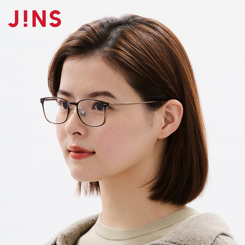 JINS男女钛框近视眼镜可加配镜片