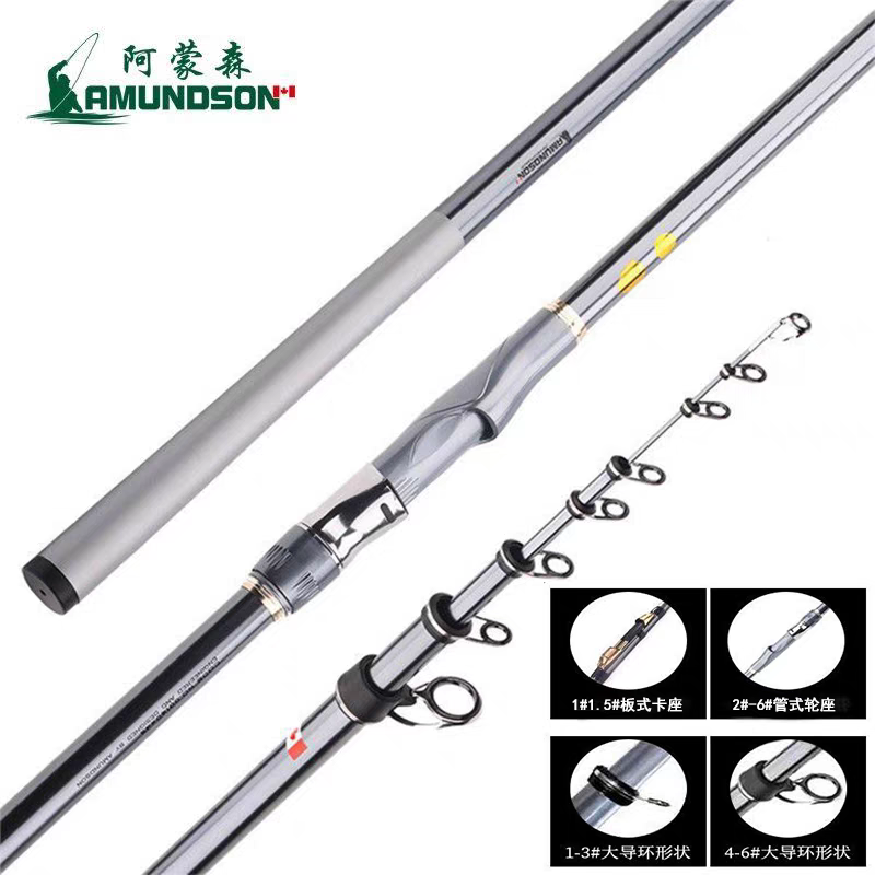 阿蒙森矶野超轻超硬碳素矶竿超大导环船钓大物远投滑漂矶钓竿鱼杆