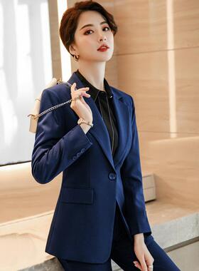 紫色业装韩版时套尚气质西装YJR-2019套女学职生面试正装两件工装