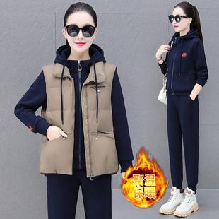74186117运动休闲套装秋冬新装款年韩版尚时女装女宽松加厚卫衣三