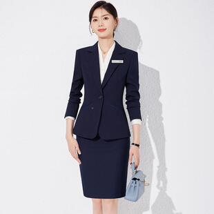 跨境门源中国虎新ALGJZ160款西装长袖职业套裙龙女正货式上班族装