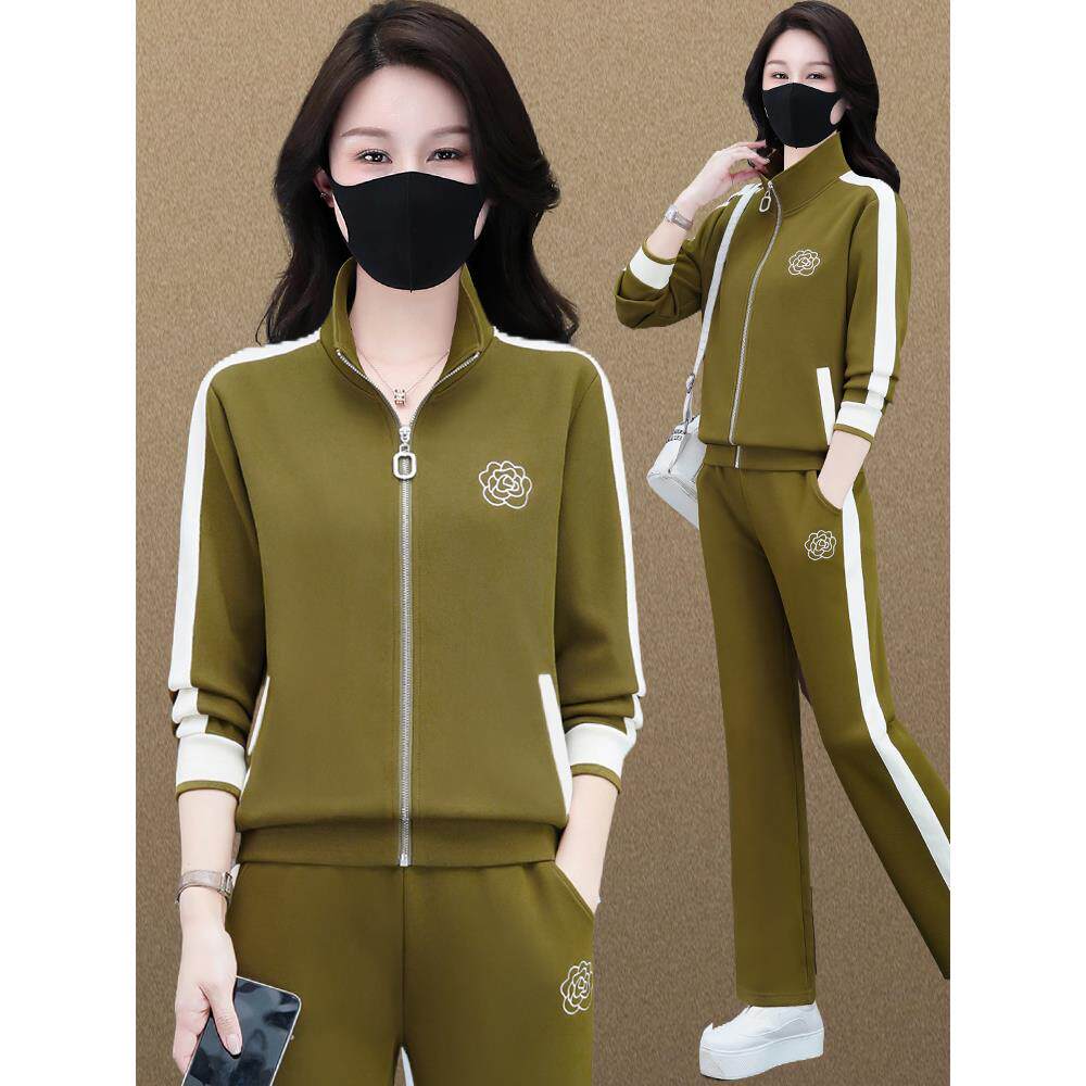 运动套装女秋季新款时件尚洋气减龄卫衣72-3152服质外套休闲三整