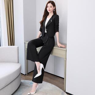 新款 时女装 韩版 尚长套装 套裤 1春秋装 修身 两件外套 LT5687