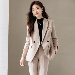 新款高品质燕尾服ALGJZ160套装女式商办公夹套克、两件裤子、、女