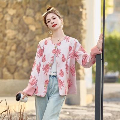 新品女装新款春新装中式提花时波套浪门襟缎面尚YJ8515-0外