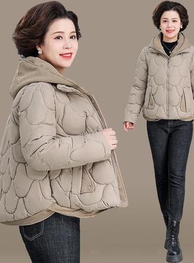 款棉服女冬季年新暖款加个厚保羽8417218绒棉袄假两件小子连短帽