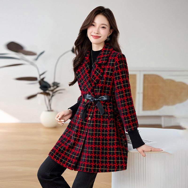 秋季新女装时尚中长款系带子夹棉冬保LB7603-1暖格女款式毛呢外套,女装/女士精品,毛呢外套,淘宝优惠券,粉丝福利购,淘宝优惠卷