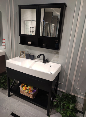 MOEN摩恩浴室柜简约现代风格洗脸盆台盆组合80/100cm 拉普兰X2