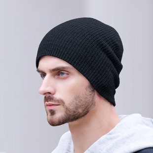 帽子男款秋冬季时尚毛线帽秋冬帽子保暖包头帽冷帽针织帽男士帽子