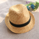休闲夏季 麦草小礼帽短檐出行太阳帽情侣沙滩帽英伦风户外出游草帽