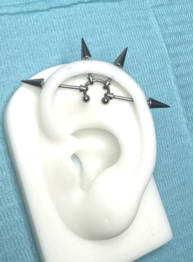 原创钛合金解构朋克Y2K耳桥