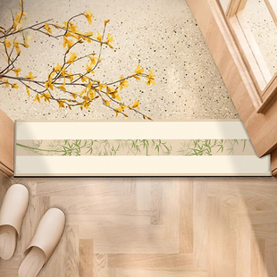 中式 门槛石地垫硅藻泥吸水脚垫入户门垫防滑浴室门口超窄长条地毯