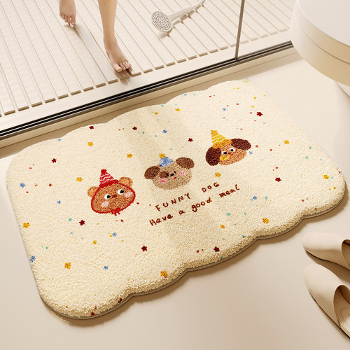 吸水防滑卫生间门口地垫地毯卡通