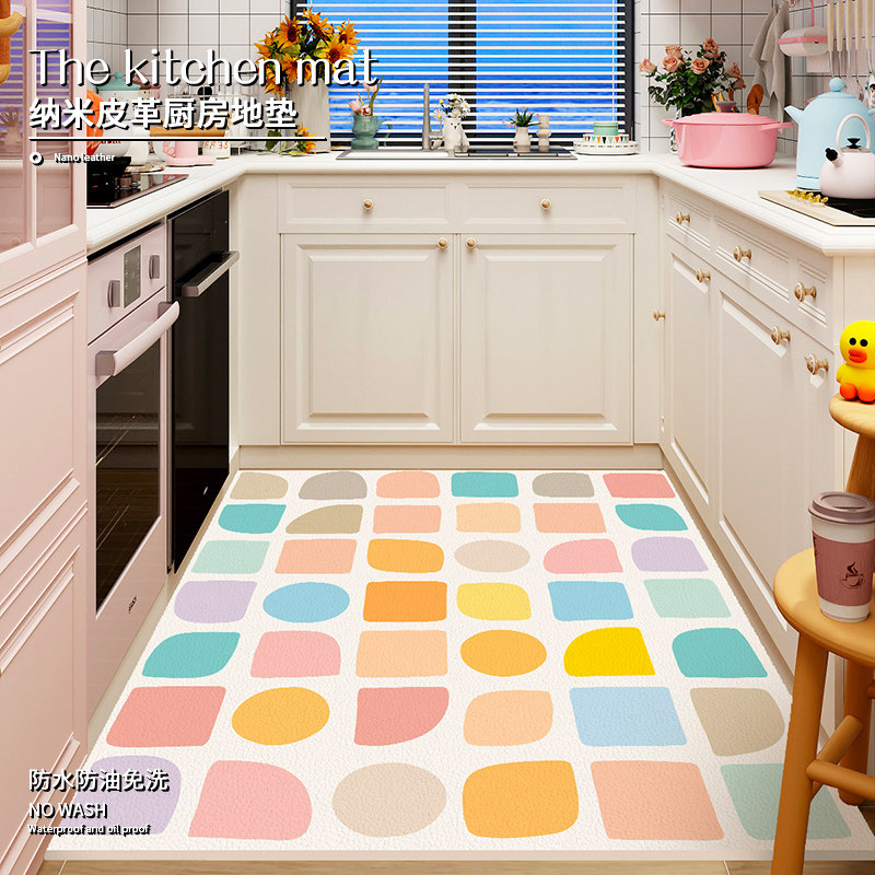 pvc可擦皮革地毯防滑防油防水家用脚垫门厅玄关入户耐脏厨房地垫,居家布艺,厨房地垫,淘宝优惠券,粉丝福利购,淘宝优惠卷