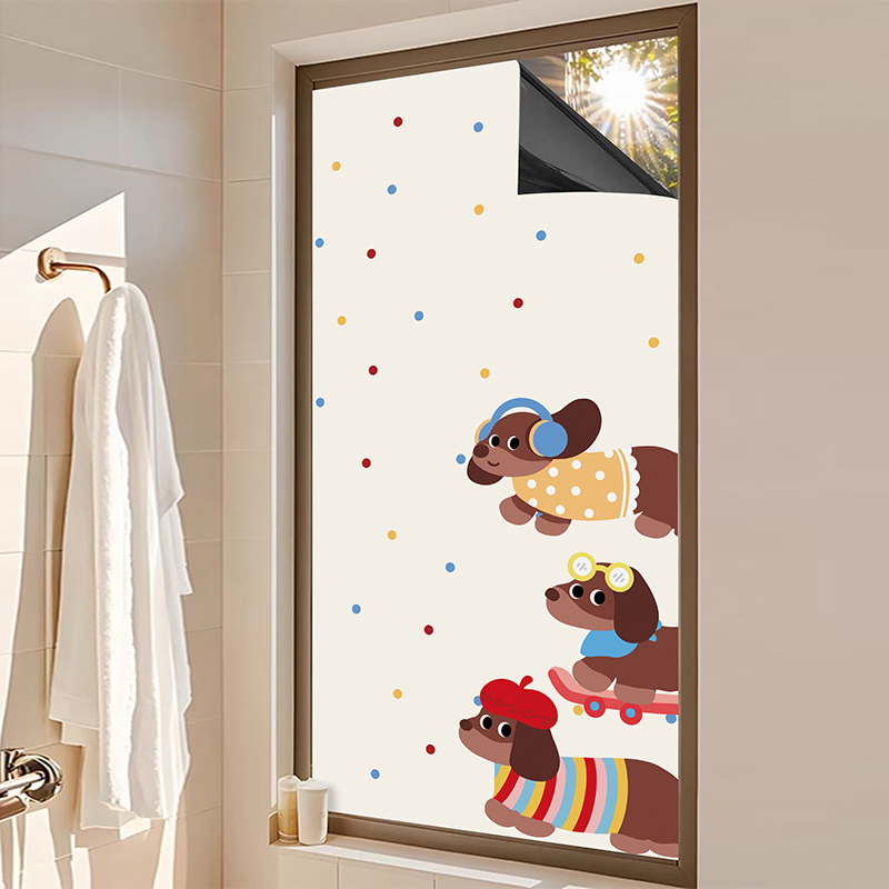 浴室玻璃贴纸不透明防走光贴膜