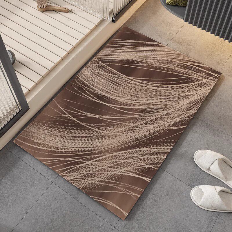 浴室硅藻泥脚垫轻奢吸水地垫卫生间厕所门口防滑速干垫高级感地毯