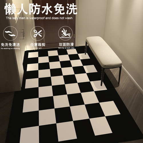 米娜春天皮革加厚门口垫防水免洗