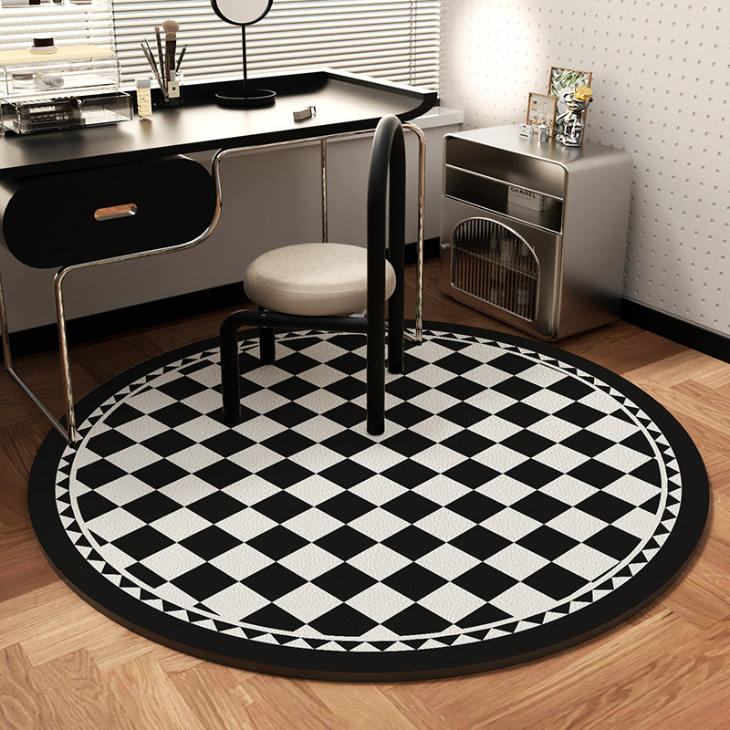 衣帽间圆形地毯高级感梳妆台化妆凳地垫防水免洗卧室电脑椅防滑垫,居家布艺,地毯,淘宝优惠券,粉丝福利购,淘宝优惠卷