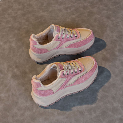 品牌加绒冬天鞋子女2025新款薄款